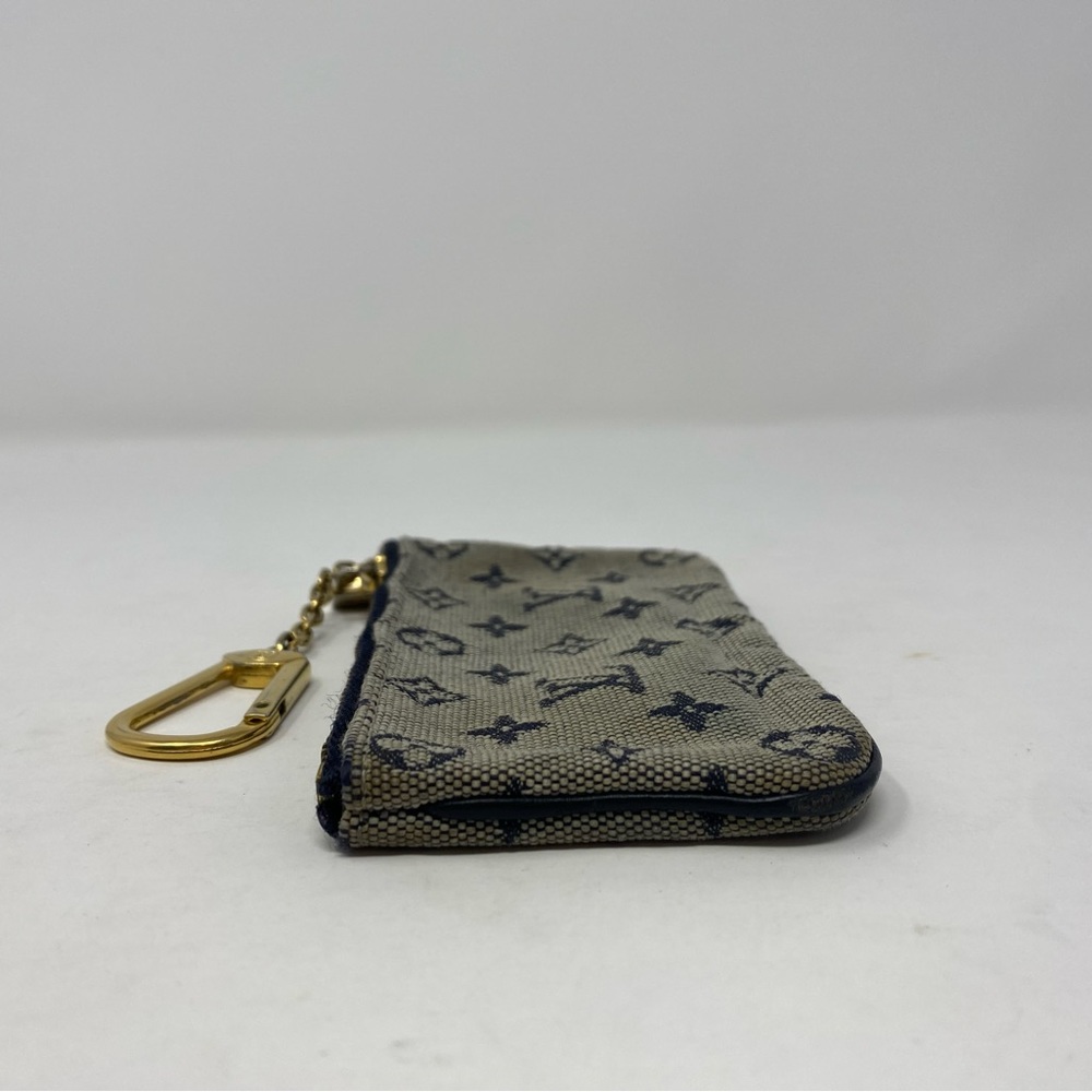 Louis Vuitton Monogram MiniLin Pochette Cles Coin Purse Blue - Picture 12 of 13